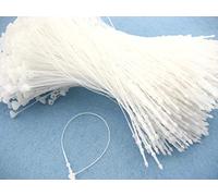 1000pcs White Plastic Hang Tag String Snap Lock Fastener Hand use Tagging Supplies
