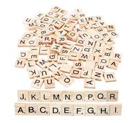 1000Pcs Wooden Scra-bble Letters for Crafts, A-Z Capital Wood Letter Tiles, Wooden Letters for Crafts, Spelling, DIY Gift Decoration(Color:Natural)
