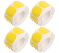 1000pcs Yellow 1 Inch Round Paper Coding Labels