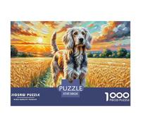1000pes German Wirehaired Pointer Jigsaw Puzzles Challenge High Difficulty for Adults Home Decorations Educational Games Age 12+ for Adults 38x26cm/1000pcs