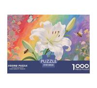 1000pes Lily Jigsaw Puzzles Fun, Challenging for Adults Home Decoration Educational Games Age 12+ for Adults 38x26cm/1000pcs