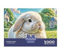 1000pes Lop-eared Rabbit Jigsaw Puzzles Fun, Challenging for Adults Home Decoration Educational Games Age 12+ for Adults 70x50cm/1000pcs