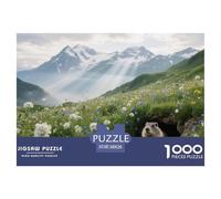 1000pes Natural Scenery Jigsaw Puzzle The Alps Challenge High Difficulty for Adults Home Decoration Educational Game Age 12+ for Adults 38x26cm/1000pcs