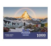 1000pes Natural Scenery Jigsaw Puzzle The Alps Challenge High Difficulty for Adults Home Decorations Educational Game Age 12+ for Adults 70x50cm/1000pcs