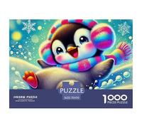 1000pes Penguin Jigsaw Puzzle Challenge High Difficulty for Adults Home Decoration Educational Games Age 12+ for Adults 70x50cm/1000pcs