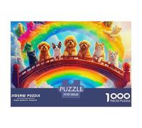 1000pes Rainbow Jigsaw Puzzles Rainbow Fun, Challenging for Adults Home Decorations Educational Games Age 12+ for Adults 38x26cm/1000pcs