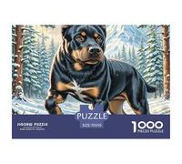 1000pes Russian Black Terrier Jigsaw Puzzles Challenge High Difficulty for Adults Home Decoration Educational Games Age 12+ for Adults 70x50cm/1000pcs