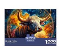 1000pes Taurus Jigsaw Puzzles Taurus Fun, Challenging for Adults Home Decorations Educational Games Age 12+ for Adults 38x26cm/1000pcs