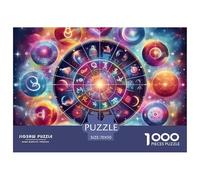 1000pes The Twelve Zodiac Signs Jigsaw Puzzles The Twelve Zodiac Signs Challenge High Difficulty for Adults Home Decoration Educational Game Age 12+ for Adults 70x50cm/1000pcs