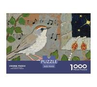 1000pes Wildlife Jigsaw Puzzle Nightingale Challenge High Difficulty for Adults Home Decoration Educational Games Age 12+ for Adults 70x50cm/1000pcs