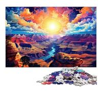 1000Piece Jigsaw American Grand Canyon in Fantasy World Puzzles Paper Puzzles Educational Games Home Decoration 1000 PCS(38x26cm)