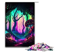 1000Piece Jigsaw Colorful Forest Abstract Puzzles Wooden Puzzles Educational Games Home Decoration 75x50cm