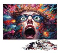 1000Piece Jigsaw Colorful Scary Humans Puzzles Paper Puzzles Educational Games Home Decoration 1000pcs(38x26cm)