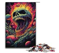 1000Piece Jigsaw Evil Skeleton Jigsaw Puzzles Wooden Puzzles Educational Games Home Decoration 1000 PCS(38x26cm)
