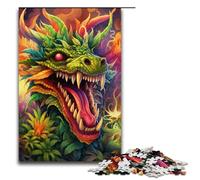 1000Piece Jigsaw Psychedelic Art Dragon Jigsaw Puzzles Wooden Puzzles Educational Games Home Decoration 1000 PCS(75x50cm)