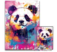 1000Piece Jigsaw Puzzle Adorable Panda Pop Art Puzzles for Adults Brain Challenge Gift Educational Activity for Teenagers 1000 PCS(38x26cm)