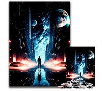 1000Piece Jigsaw Puzzle Amazing Cyberpunk Nights Wooden Jigsaw Puzzles for Adults Perfect for Christmas Halloween Easter New Year 1000 PCS(75x50cm)