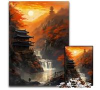 1000Piece Jigsaw Puzzle Amazing Sunset The River Paper Jigsaw Puzzles for Adults Perfect for Christmas Halloween Easter New Year 1000 PCS(38x26cm)