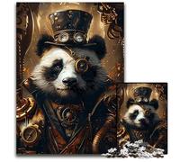 1000Piece Jigsaw Puzzle Animal Steampunk Panda Challenging Puzzles for Holidays Birthdays And Family Game Nights 1000 PCS(38x26cm)