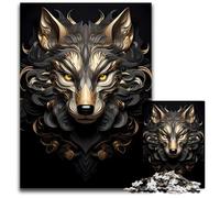 1000Piece Jigsaw Puzzle Animal Wolves Wolf Head Wooden Jigsaw for Teenagers Couples And Friends for Birthdays Christmas 1000 PCS(75x50cm)