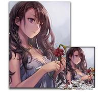 1000Piece Jigsaw Puzzle Anime Girl Flowers Kawaii Challenging Puzzles for Holidays Birthdays And Family Game Nights 1000 PCS(38x26cm)