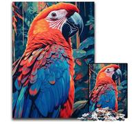 1000Piece Jigsaw Puzzle Beautiful Ara Parrot Puzzles for Adults for Teenagers Family Game Night BrainChallenging Gift Idea 1000 PCS(38x26cm)