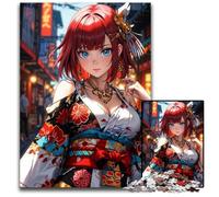 1000Piece Jigsaw Puzzle Beauty in A Kimono Puzzles for Adults for Teenagers Family Game Night BrainChallenging Gift Idea 1000 PCS(75x50cm)