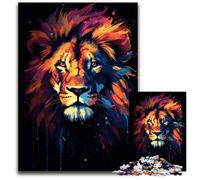 1000Piece Jigsaw Puzzle Colorful Lion Face Wooden Jigsaw for Teenagers Couples And Friends for Birthdays Christmas 1000 PCS(75x50cm)