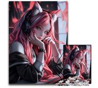1000Piece Jigsaw Puzzle Cute Gamer Girl Kawaii Impossible Jigsaw Puzzles for Adults for Home Decor Brain Training 1000 PCS(38x26cm)