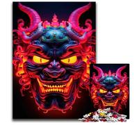 1000Piece Jigsaw Puzzle Demon Oni Mask Puzzles for Adults Brain Challenge Gift Educational Activity for Teenagers 1000 PCS(75x50cm)