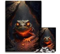 1000Piece Jigsaw Puzzle Demonic Frog Challenging Puzzles Perfect for Family Fun Party Games Birthday Party Favors 1000 PCS(38x26cm)