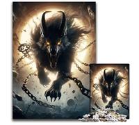 1000Piece Jigsaw Puzzle Fenrirs FuryChallenging Puzzles Perfect for Halloween Christmas Birthday Gift 1000 PCS(38x26cm)