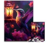 1000Piece Jigsaw Puzzle Hummingbird Pink14 Wooden Jigsaw for Teenagers Couples And Friends for Birthdays Christmas 1000 PCS(75x50cm)