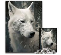 1000Piece Jigsaw Puzzle Luminous Eyes Wolf Artwork Puzzles for Adults Birthday Gift Idea Challenging Brain Teaser Game 1000 PCS(38x26cm)