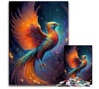 1000Piece Jigsaw Puzzle Mystical Phoenix Bird Puzzles for Adults Fun at Home Activities Birthday Present Travel Gifts 1000 PCS(38x26cm)