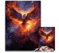 1000Piece Jigsaw Puzzle Mystical Phoenix Wooden Puzzles for Teenagers Family Fun DIY Brain Teaser Game Gift 1000 PCS(75x50cm)