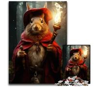 1000Piece Jigsaw Puzzle Red Squirrel Wizard Paper Jigsaw Puzzles for Adults Brain Challenge for Teenagers Home Decor 1000 PCS(38x26cm)
