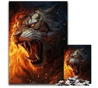 1000Piece Jigsaw Puzzle Roaring Hellhound Puzzles for Adults Fun at Home Activities Birthday Present Travel Gifts 1000 PCS(38x26cm)