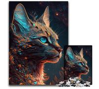 1000Piece Jigsaw Puzzle Savannah Cat Mythos Puzzles for Adults Brain Challenge Gift Educational Activity for Teenagers 1000 PCS(38x26cm)