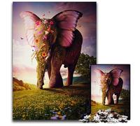 1000Piece Jigsaw Puzzle Spring Elephant Puzzles for Adults Fun at Home Activities Birthday Present Travel Gifts 1000 PCS(75x50cm)