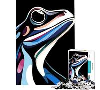 1000piece Jigsaw Puzzles Abstract Frog Art Brain Stimulating Mind Game Sturdy Build for Longterm Display Chic Gifts for Home Styling (Size 38x26cm)