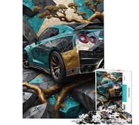 1000piece Jigsaw Puzzles Abstract Nissan GTR Quiet Focus Hand Play Toy Secure Fit for Longlasting Display Creative Gifts for Home Decor (Size 38x26cm)
