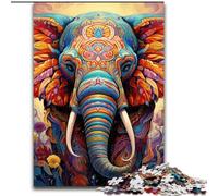 1000Piece Jigsaw Puzzles for Adults Colorful Art Elephant JigsawPuzzle 1000Pieces for Adults for Holidays & Birthdays (Size 50x75 cm)