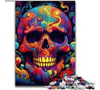 1000Piece Jigsaw Puzzles for Adults Colorful Art Skull JigsawPuzzle 1000Pieces for Adults for Holidays & Birthdays (Size 26x38 cm)