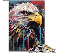 1000Piece Jigsaw Puzzles for Adults Eagle Graffiti Jigsaws 1000Pieces for Adults Educational Games Beautiful Decoration (Size 26x38 cm)