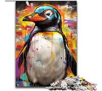 1000Piece Jigsaw Puzzles for Adults Penguin Graffiti JigsawPuzzle 1000Pieces for Adults for Holidays & Birthdays (Size 50x75 cm)