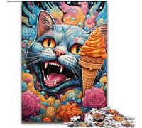 1000Piece Jigsaw Puzzles for Adults Psychedelic Cat JigsawPuzzle 1000Pieces for Adults for Holidays & Birthdays (Size 26x38 cm)
