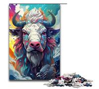 1000Piece Jigsaw Robot Yak by SplattersLots of Thick Coloured Clouds Puzzles Wooden Puzzles Educational Games Home Decoration 1000 PCS