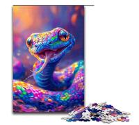 1000Piece Jigsaw Smiling Cute Snake Puzzles Wooden Puzzles Educational Games Home Decoration 75x50cm