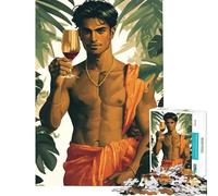 1000piece Puzzle for Adults Modern Indian Man Drinking Educational Challenge Presents for Women Handson Game for Ages 14 And over (50X75cm)